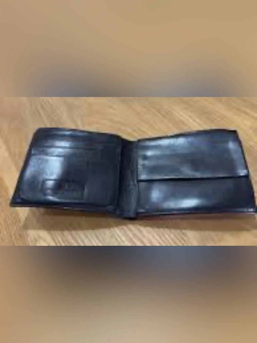 MCM Black Bifold Men's Wallet Logo Pattern Credit Card Folding Theme Logo